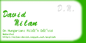 david milan business card